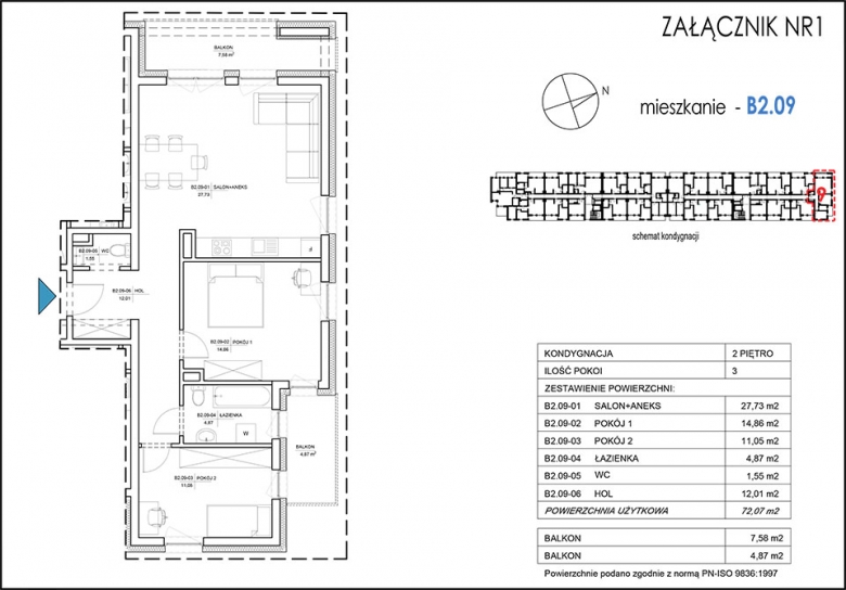 Apartament nr. B2.09